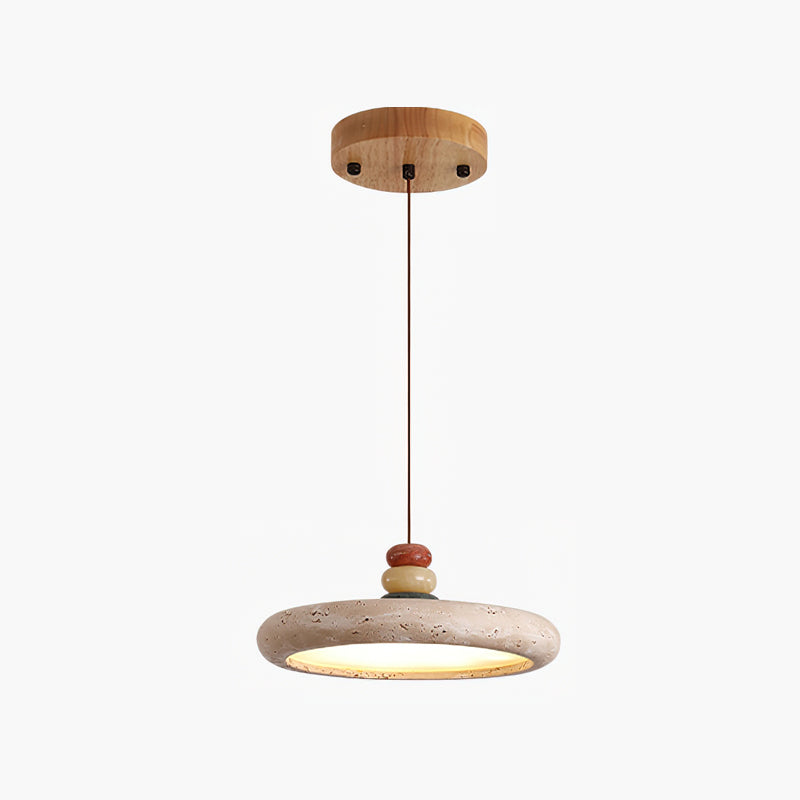 Calvrane Travertine Sculptural Pendant Light