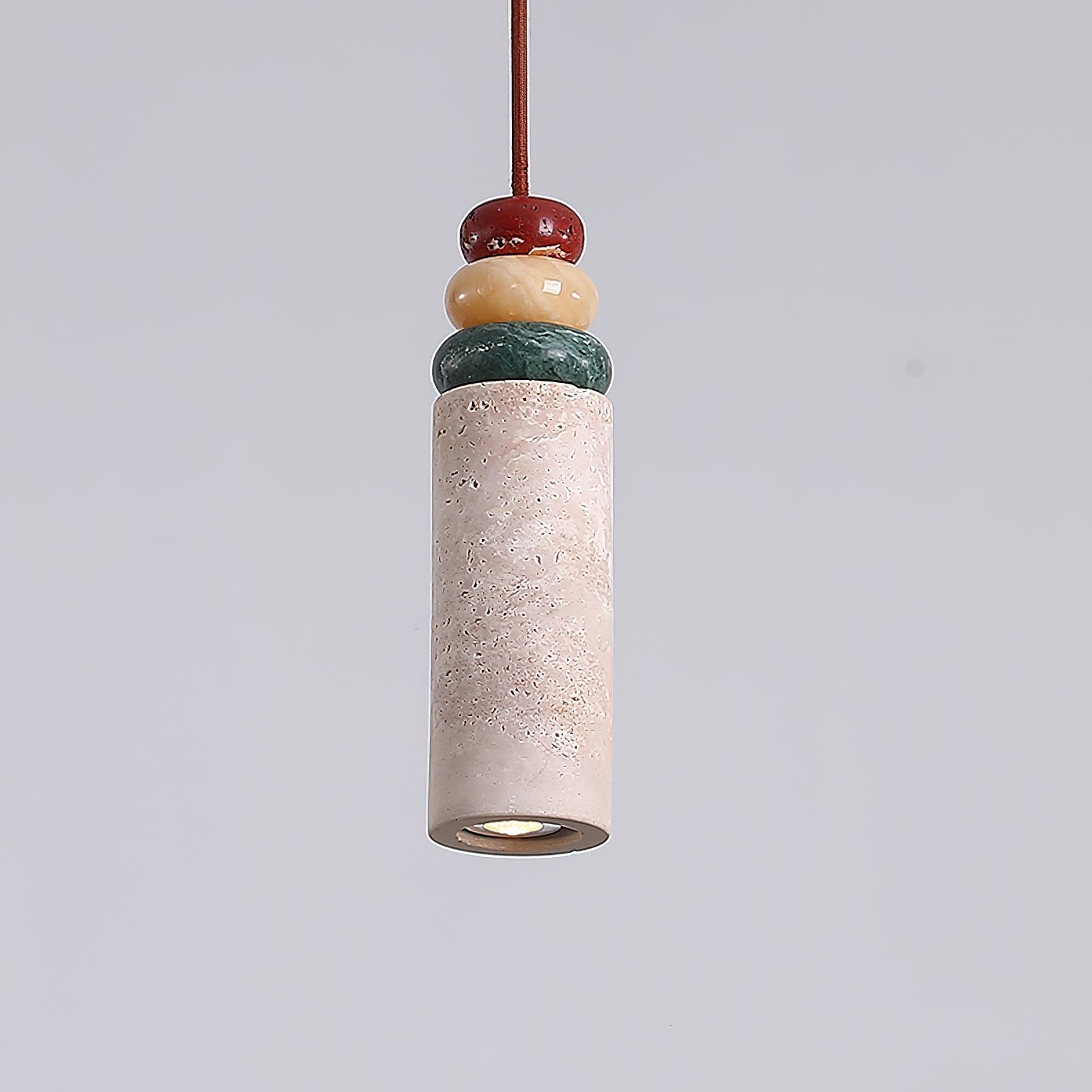 Calvrane Travertine Sculptural Pendant Light