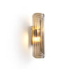 Fluted Amber Glass Wall Sconce
