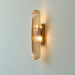 Fluted Amber Glass Wall Sconce