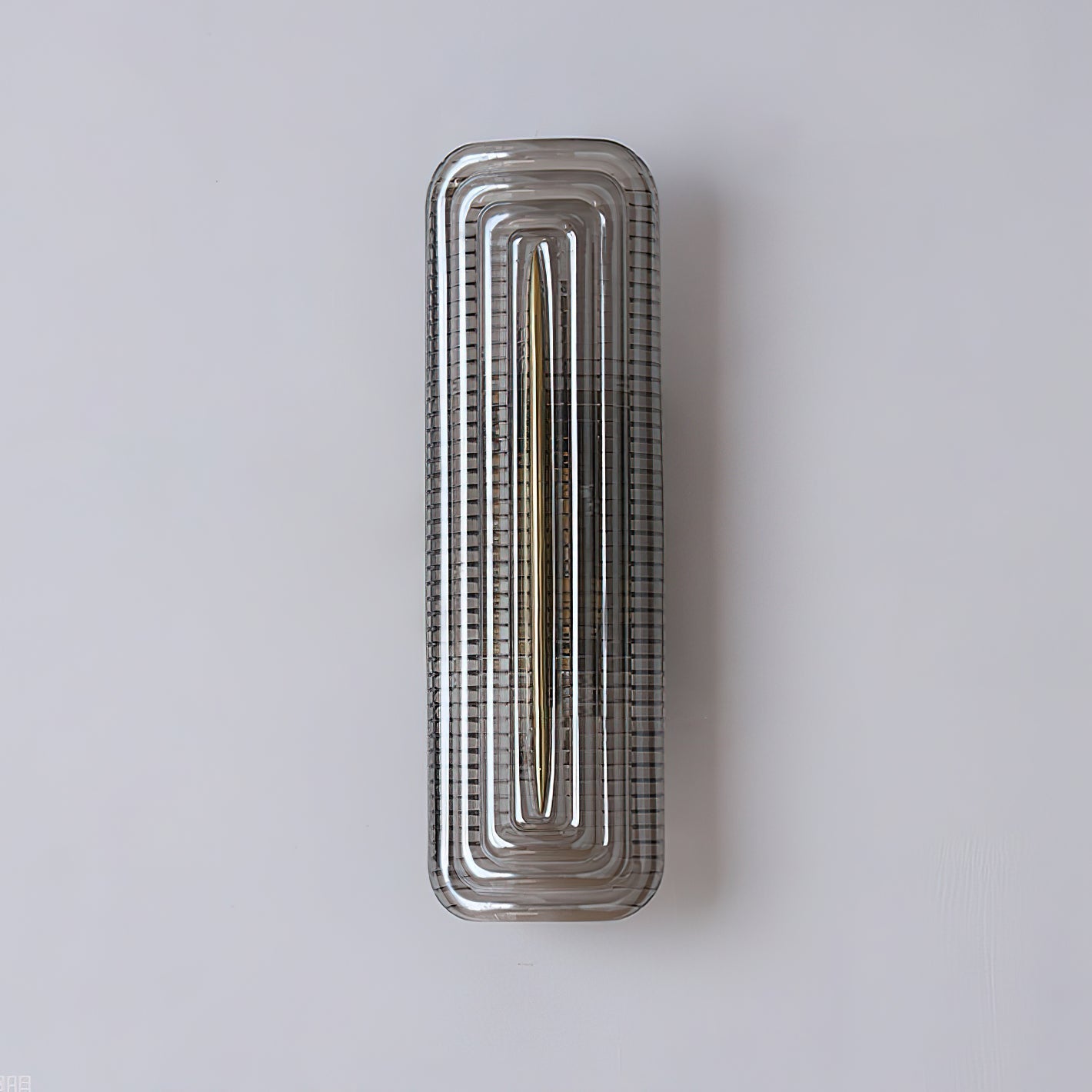 Fluted Amber Glass Wall Sconce