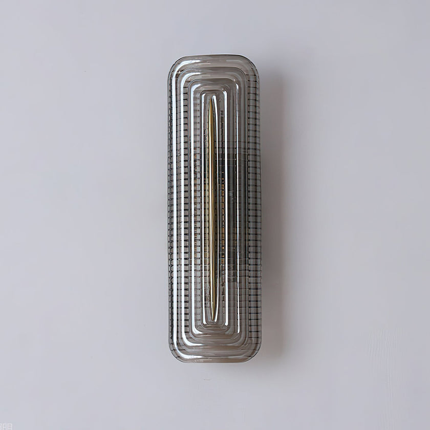 Fluted Amber Glass Wall Sconce