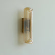 Fluted Amber Glass Wall Sconce