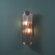 Fluted Amber Glass Wall Sconce