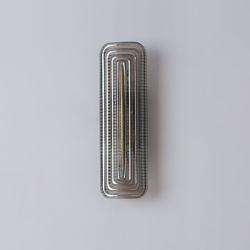 Fluted Amber Glass Wall Sconce