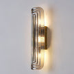 Fluted Amber Glass Wall Sconce