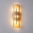 Fluted Amber Glass Wall Sconce