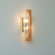 Fluted Amber Glass Wall Sconce