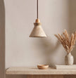 Calvrane Travertine Hourglass Pendant Light