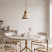 Calvrane Travertine Hourglass Pendant Light
