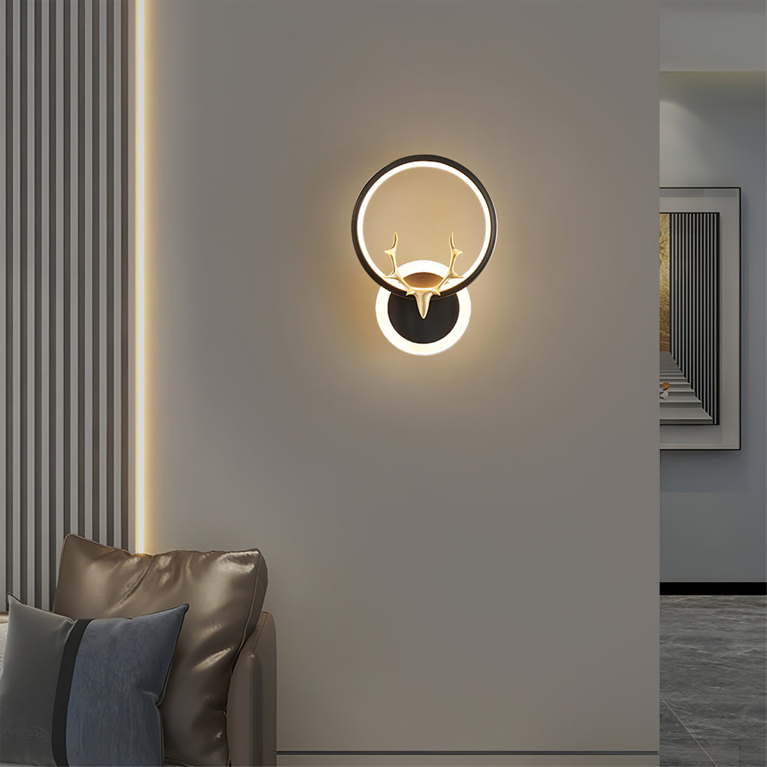 Calvrane Brass Nordic Wall Sconce