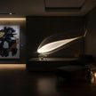 Crystal Pebble Chrome Table Lamp