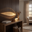 Crystal Pebble Chrome Table Lamp