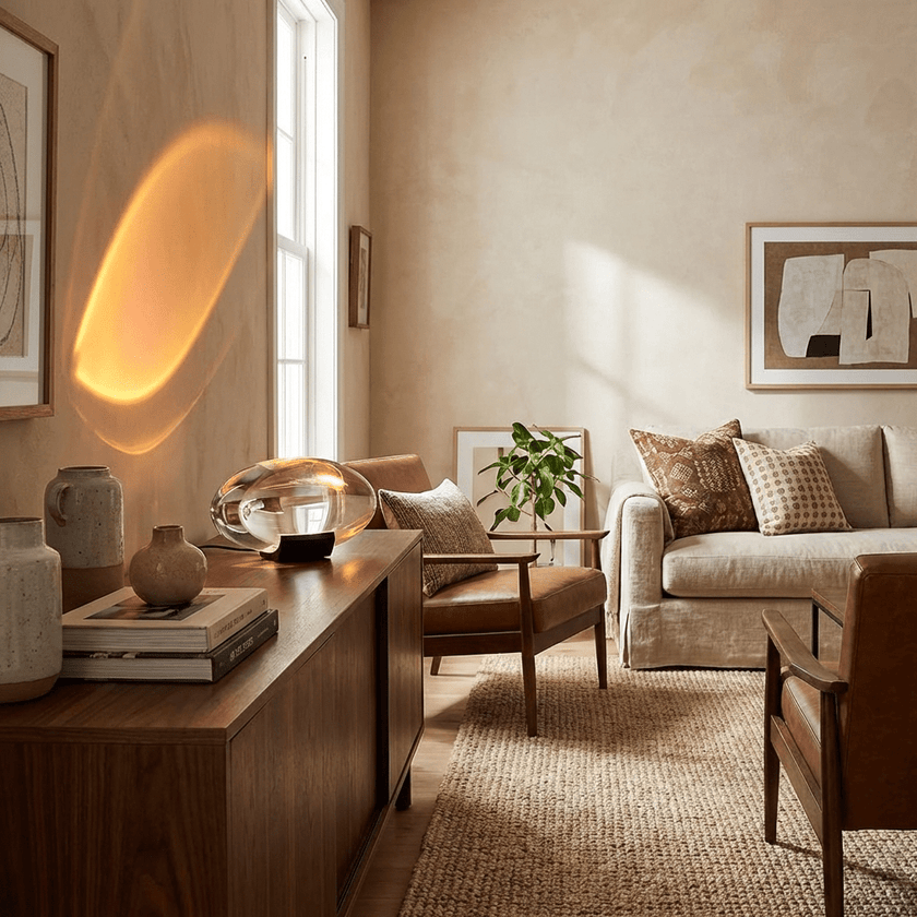 Crystal Pebble Chrome Table Lamp