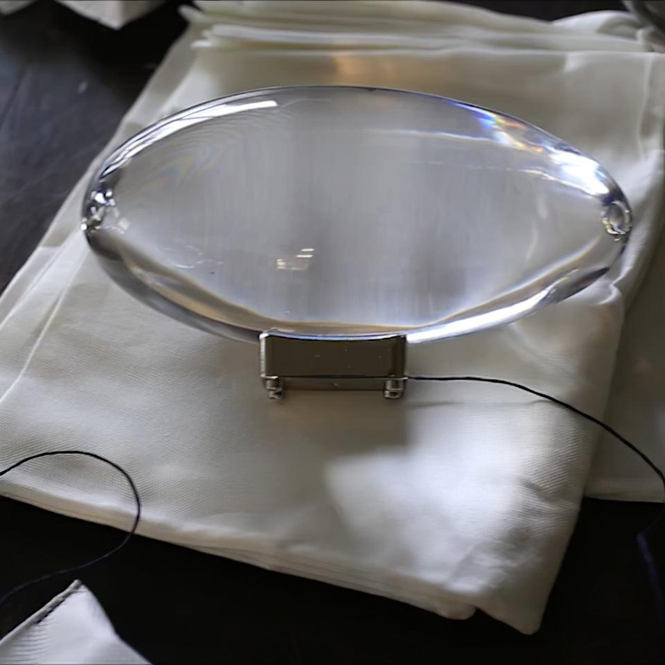 Crystal Pebble Chrome Table Lamp