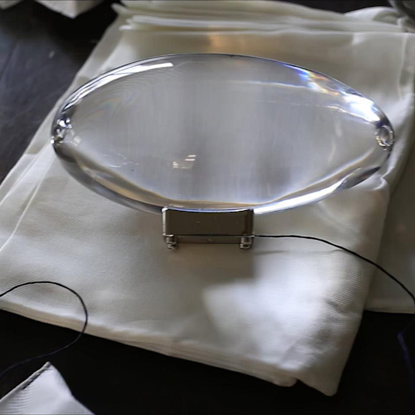 Crystal Pebble Chrome Table Lamp