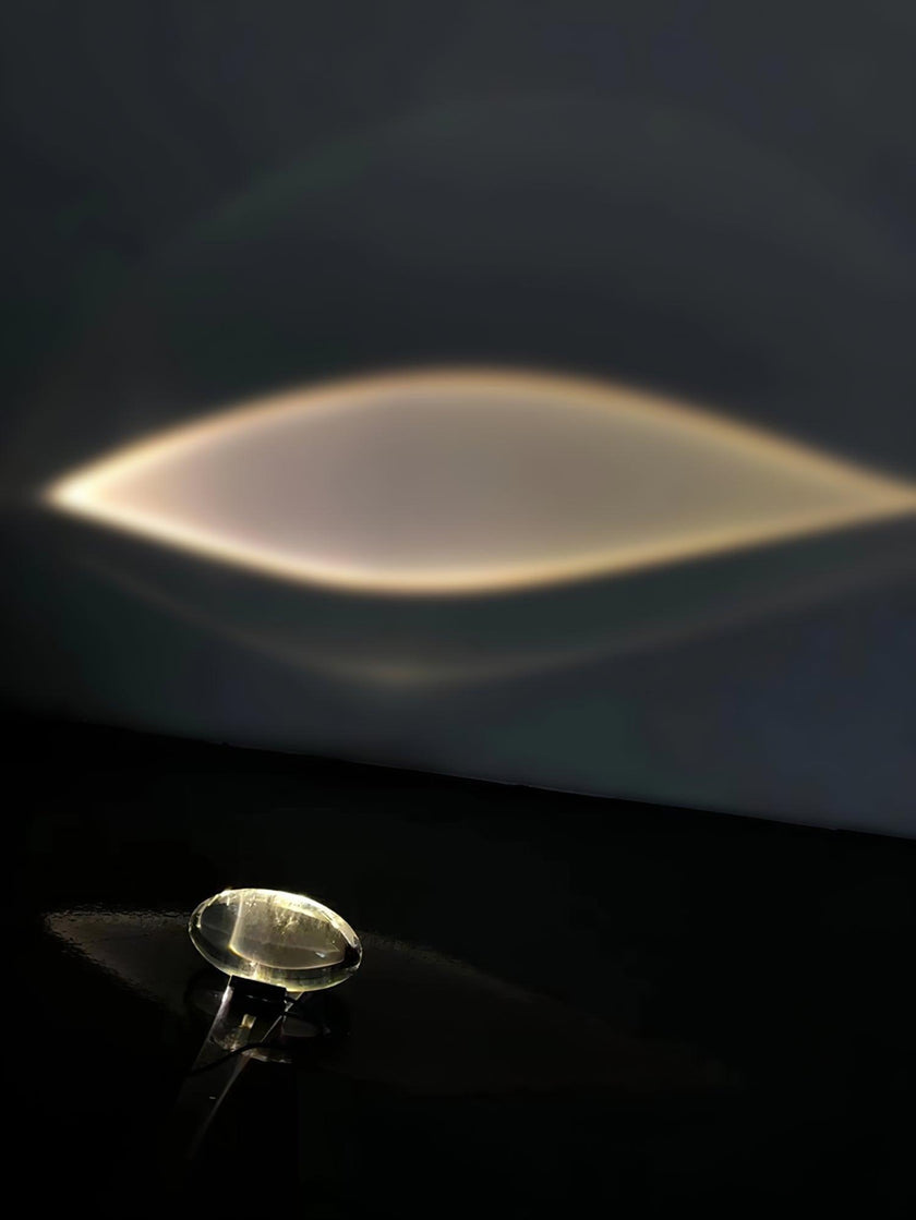 Crystal Pebble Chrome Table Lamp