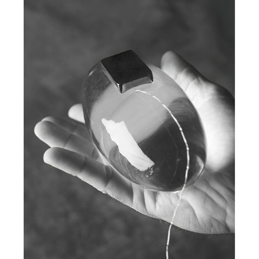 Crystal Pebble Chrome Table Lamp