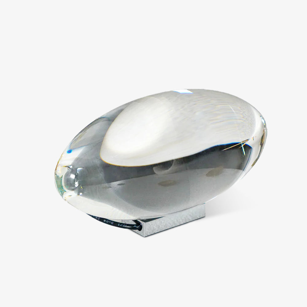 Crystal Pebble Chrome Table Lamp