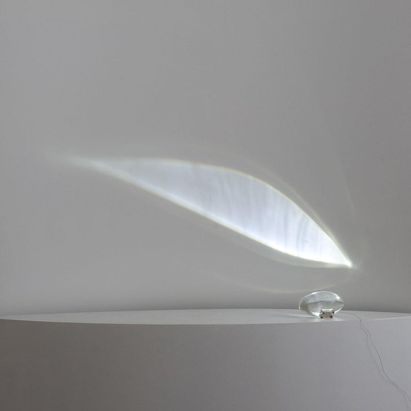 Crystal Pebble Chrome Table Lamp