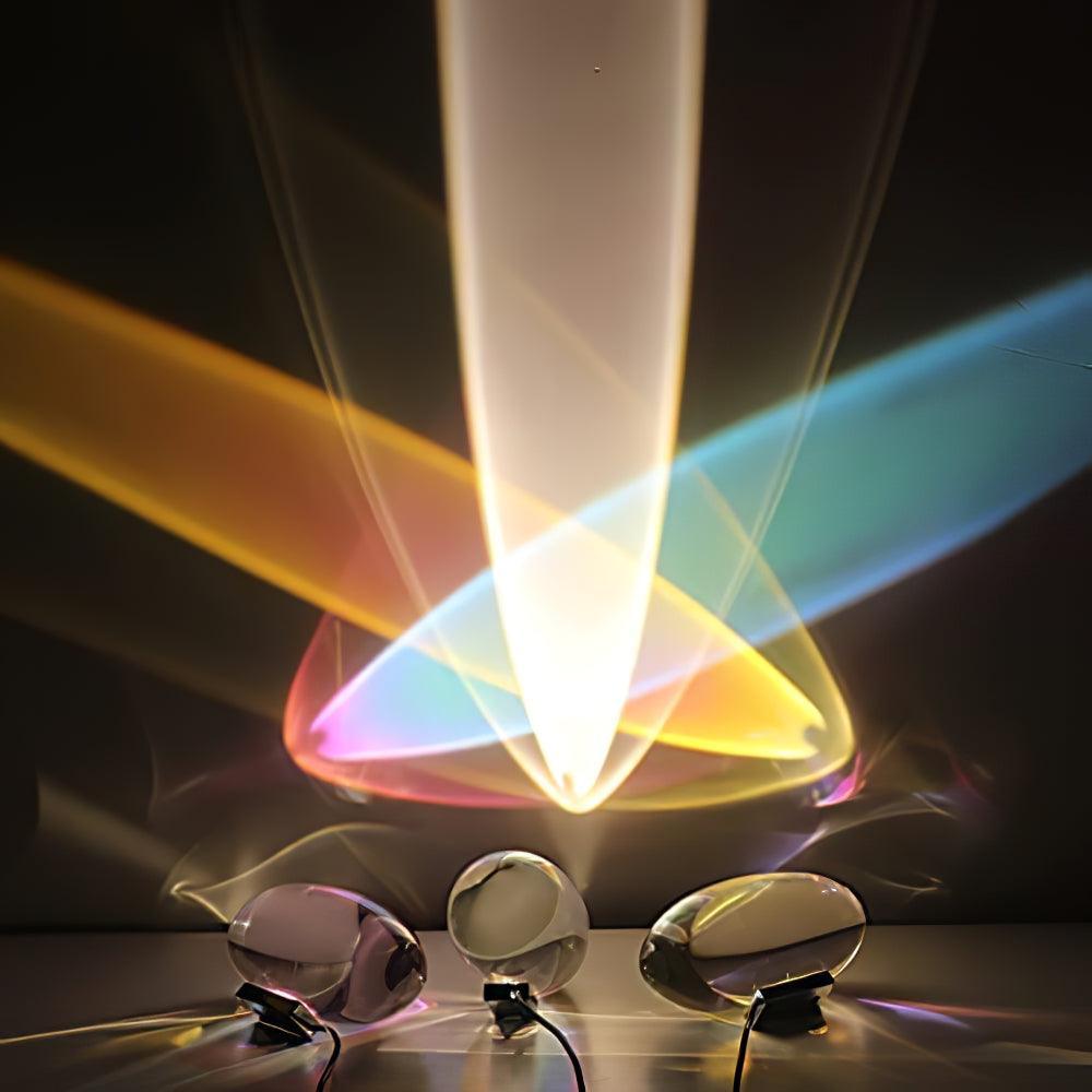 Crystal Pebble Chrome Table Lamp