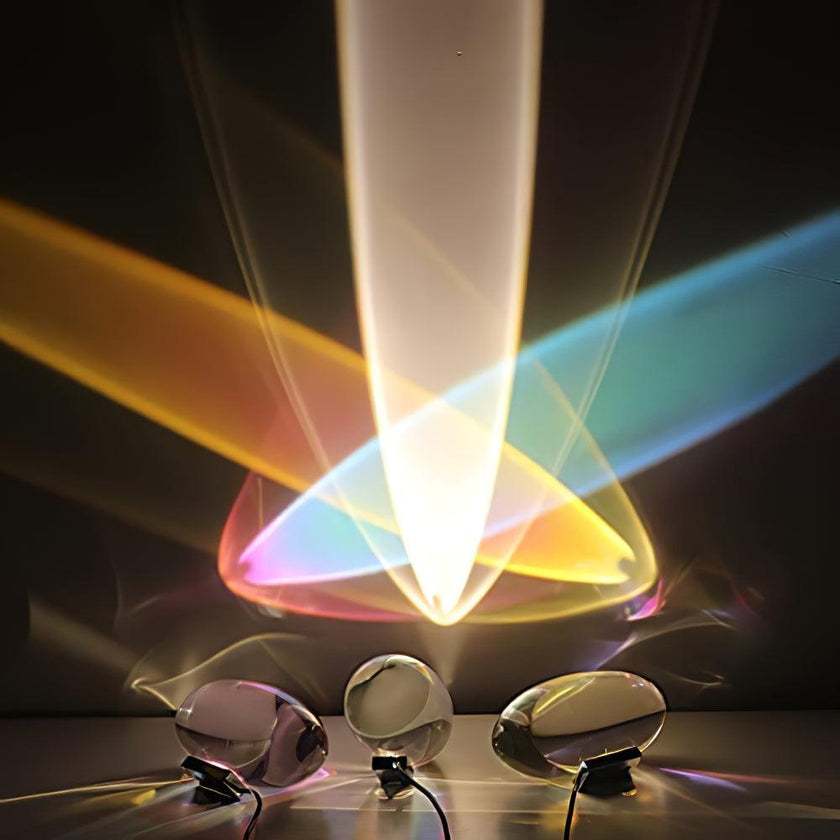 Crystal Pebble Chrome Table Lamp