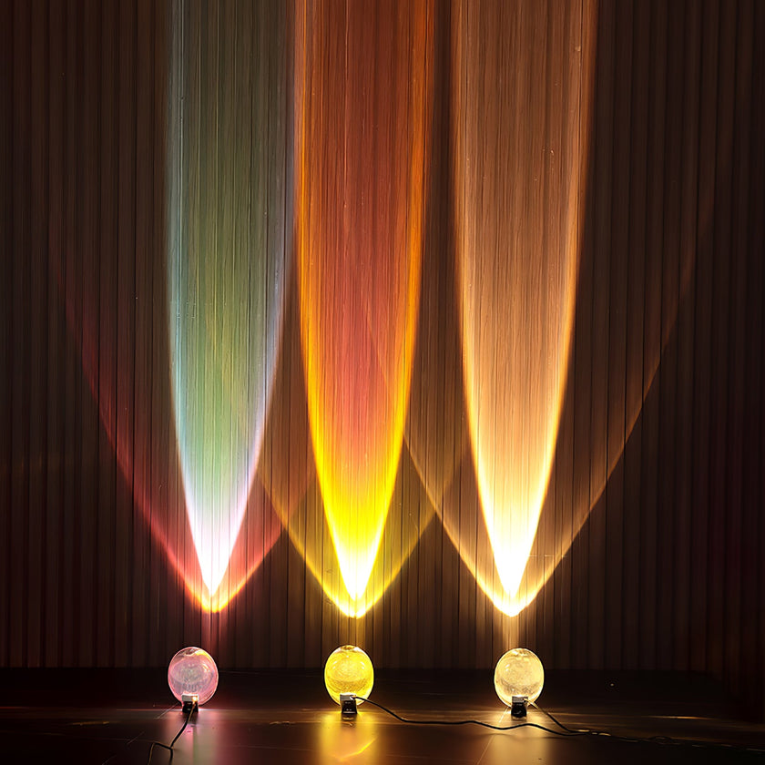 Crystal Pebble Chrome Table Lamp