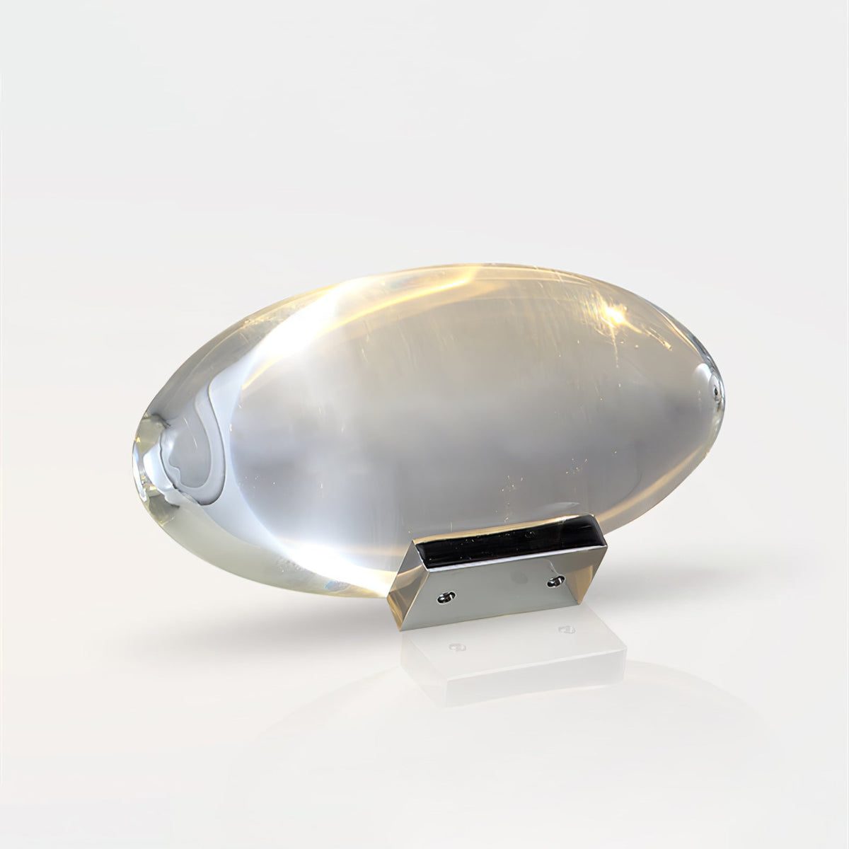 Crystal Pebble Chrome Table Lamp
