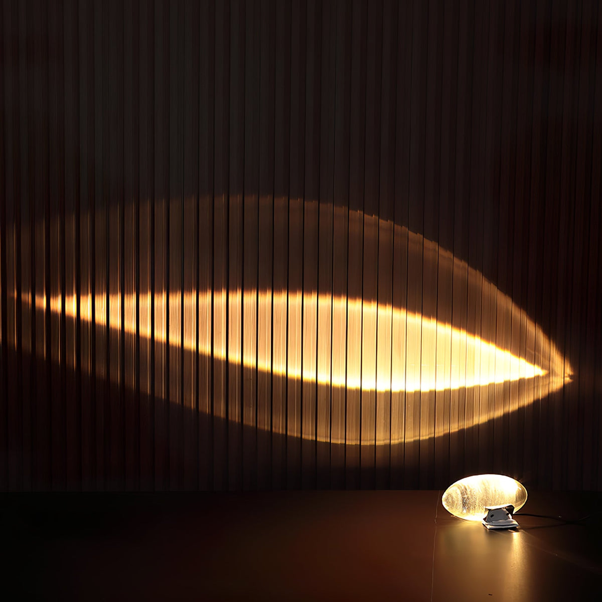 Crystal Pebble Chrome Table Lamp