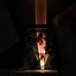 Crystal Pebble Chrome Table Lamp