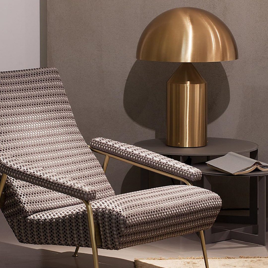 Copper Modern Geometric Metal Table Lamp