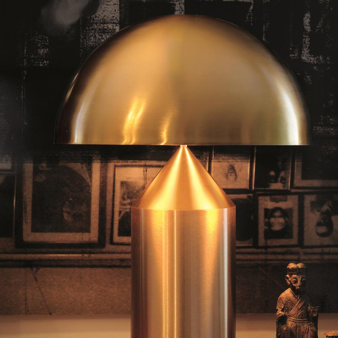 Copper Modern Geometric Metal Table Lamp