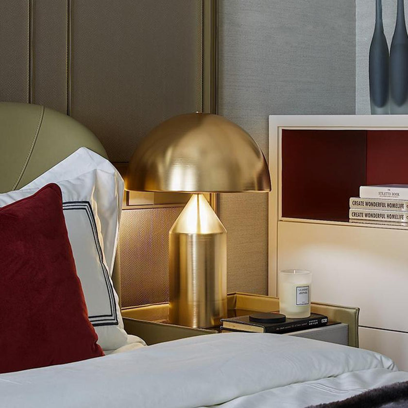 Copper Modern Geometric Metal Table Lamp