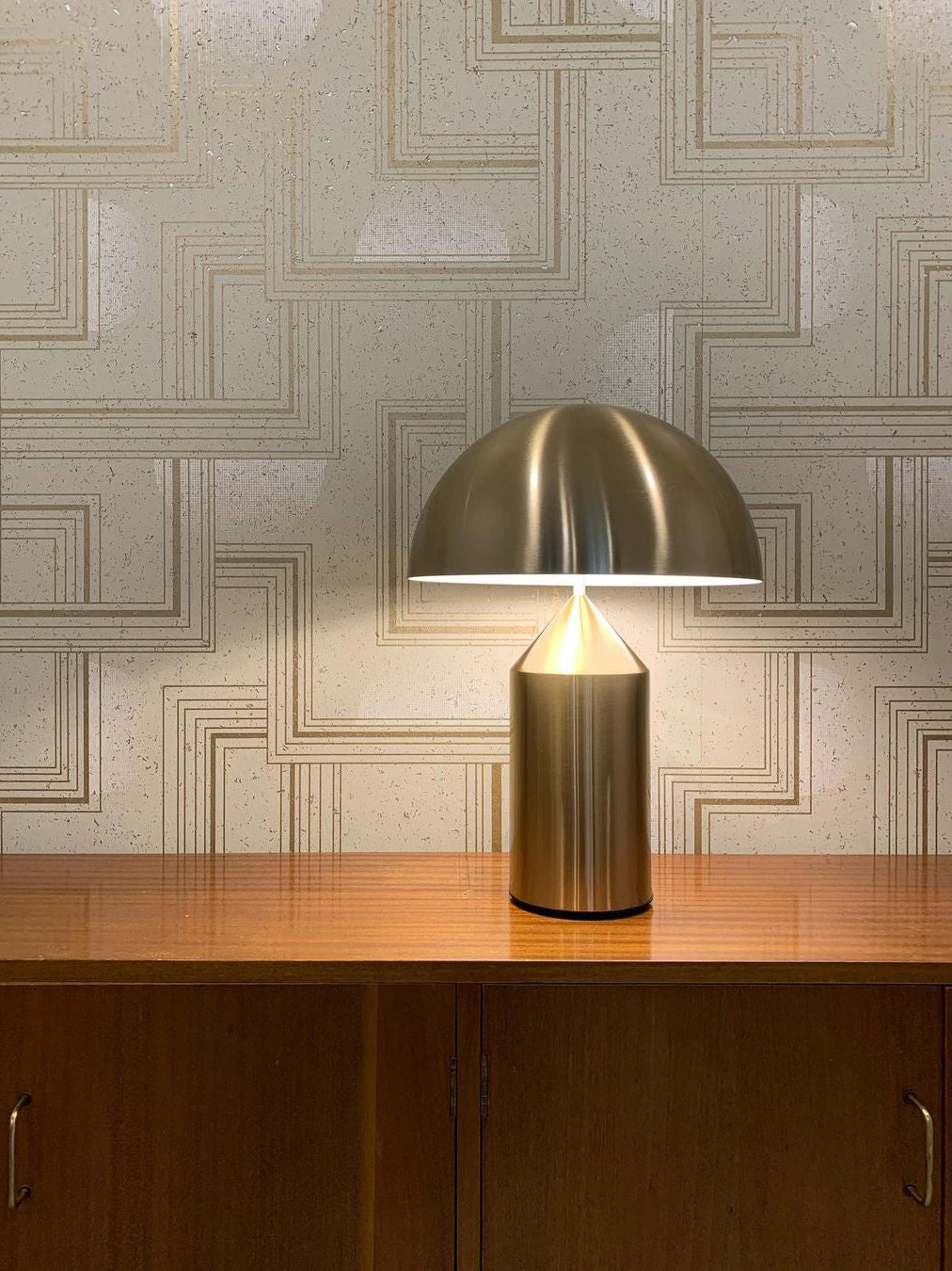 Copper Modern Geometric Metal Table Lamp