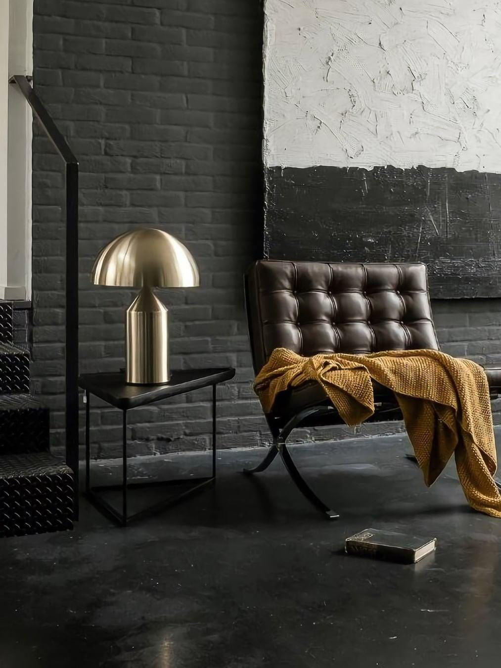 Copper Modern Geometric Metal Table Lamp