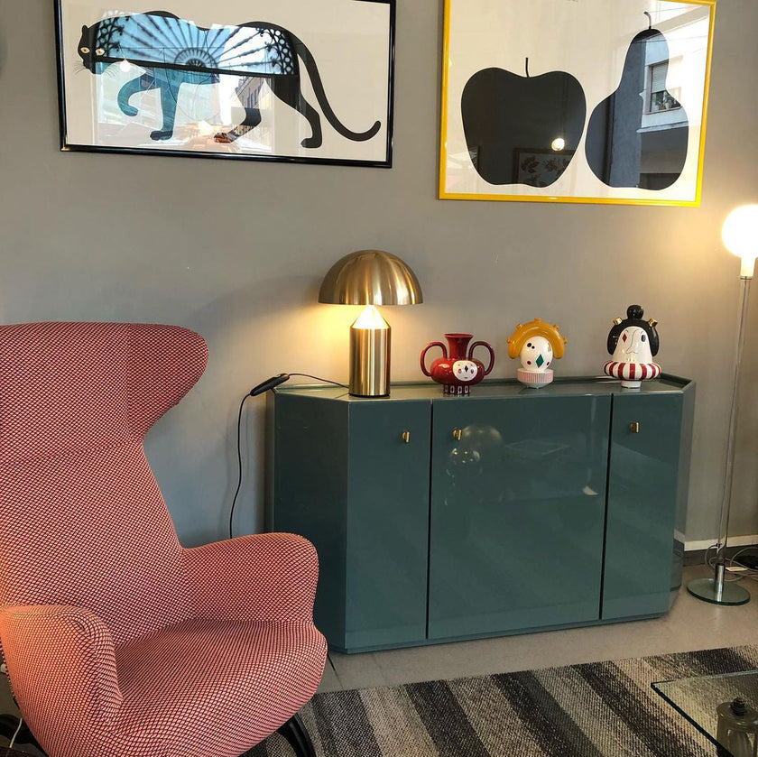 Copper Modern Geometric Metal Table Lamp