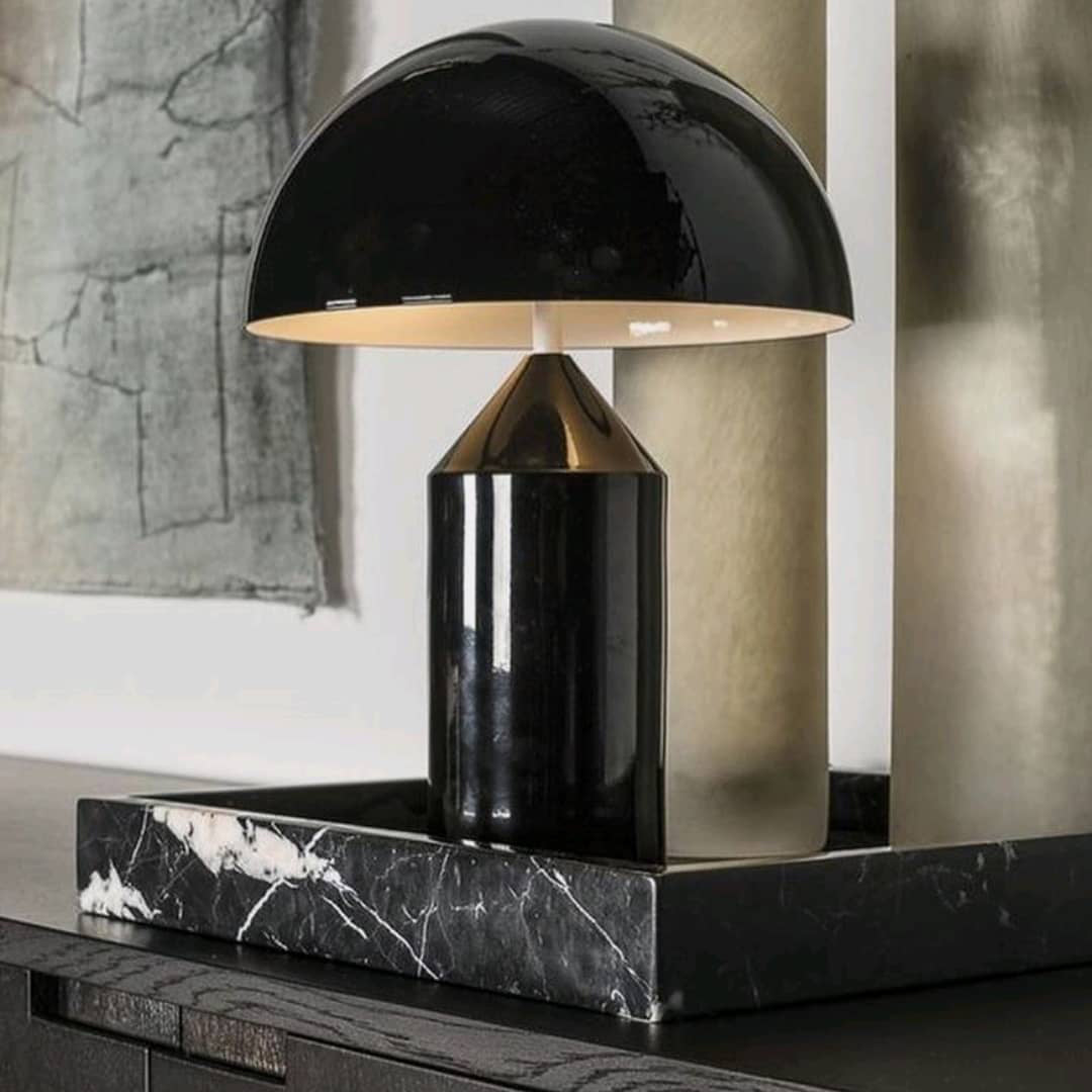 Copper Modern Geometric Metal Table Lamp