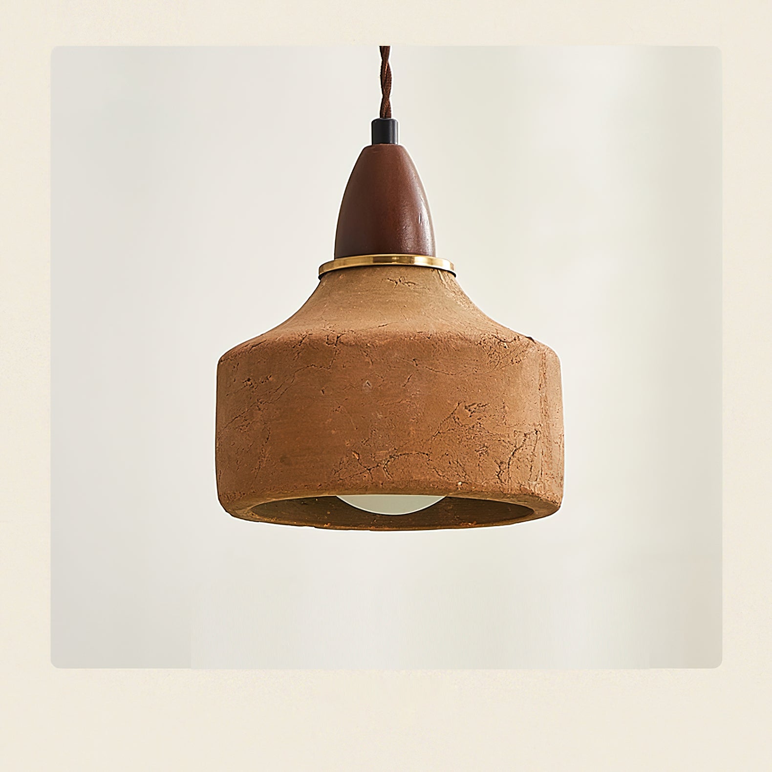 Calvrane Walnut Wood Minimalist Pendant Light