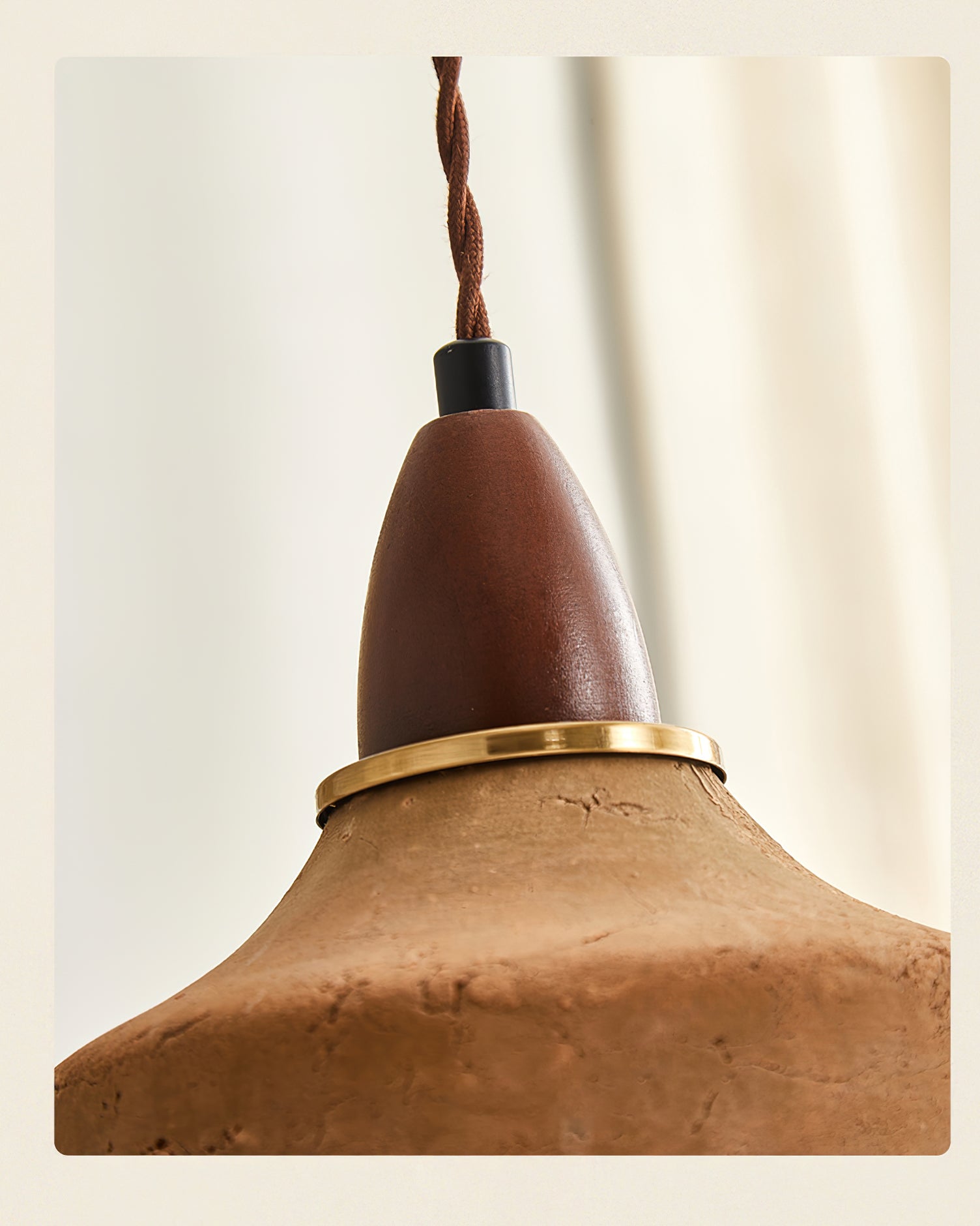 Calvrane Walnut Wood Minimalist Pendant Light