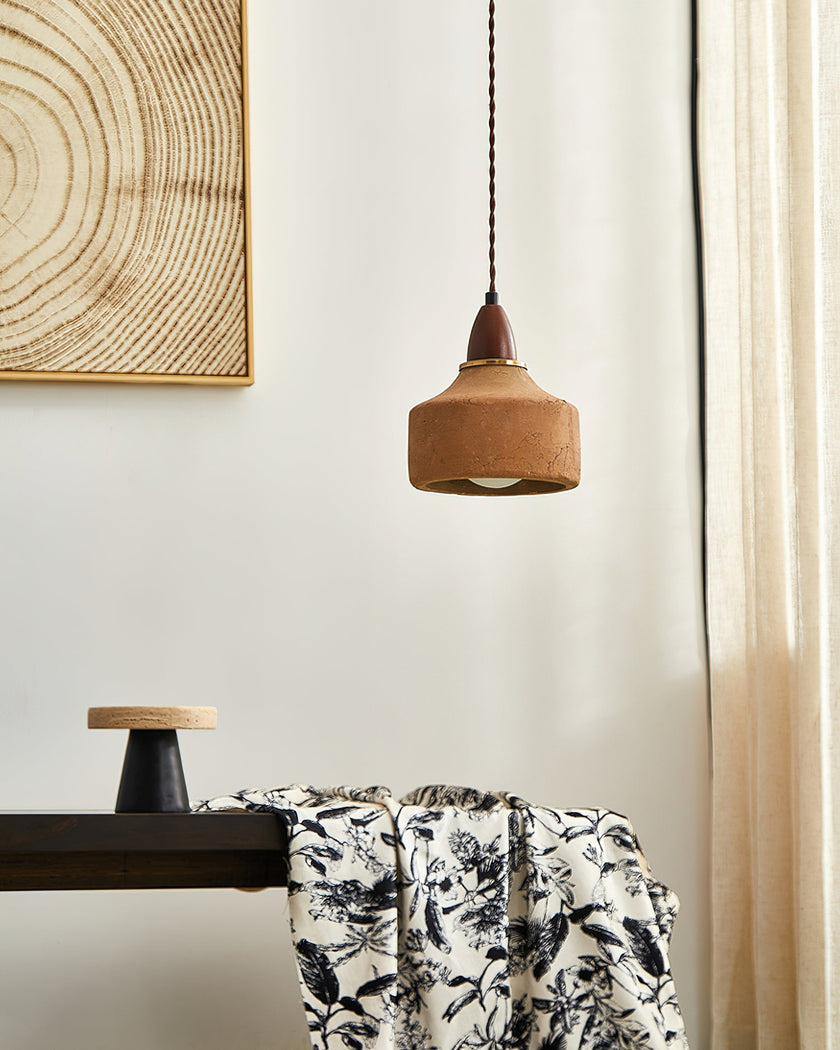 Calvrane Walnut Wood Minimalist Pendant Light