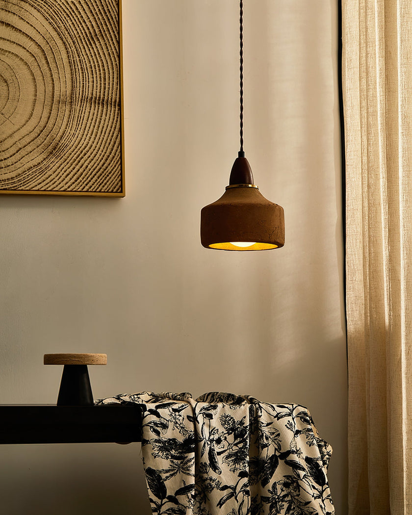 Calvrane Walnut Wood Minimalist Pendant Light