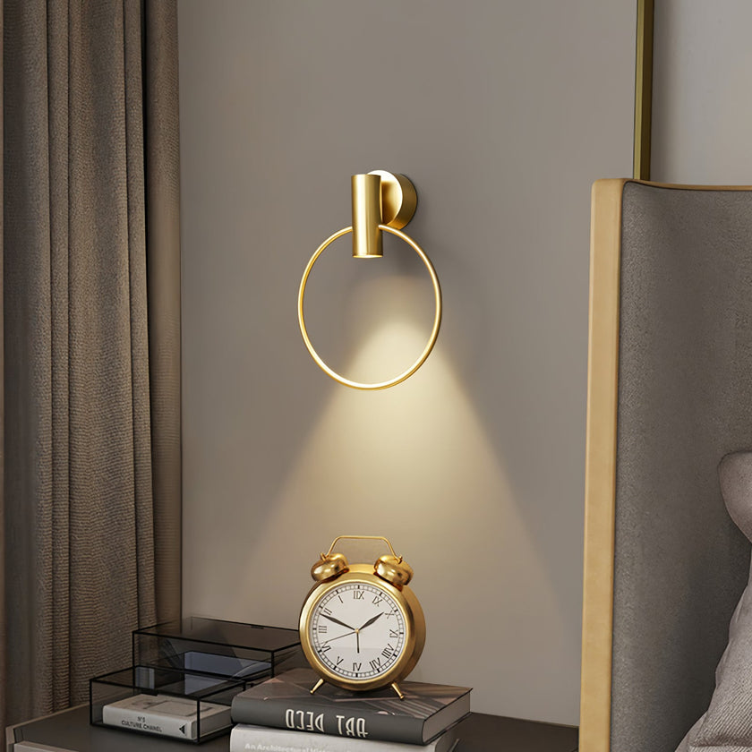 Calvrane Brass Round Wall Sconce