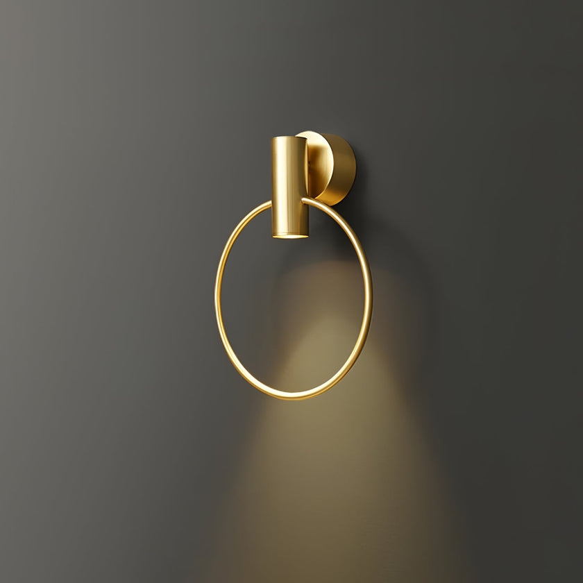 Calvrane Brass Round Wall Sconce