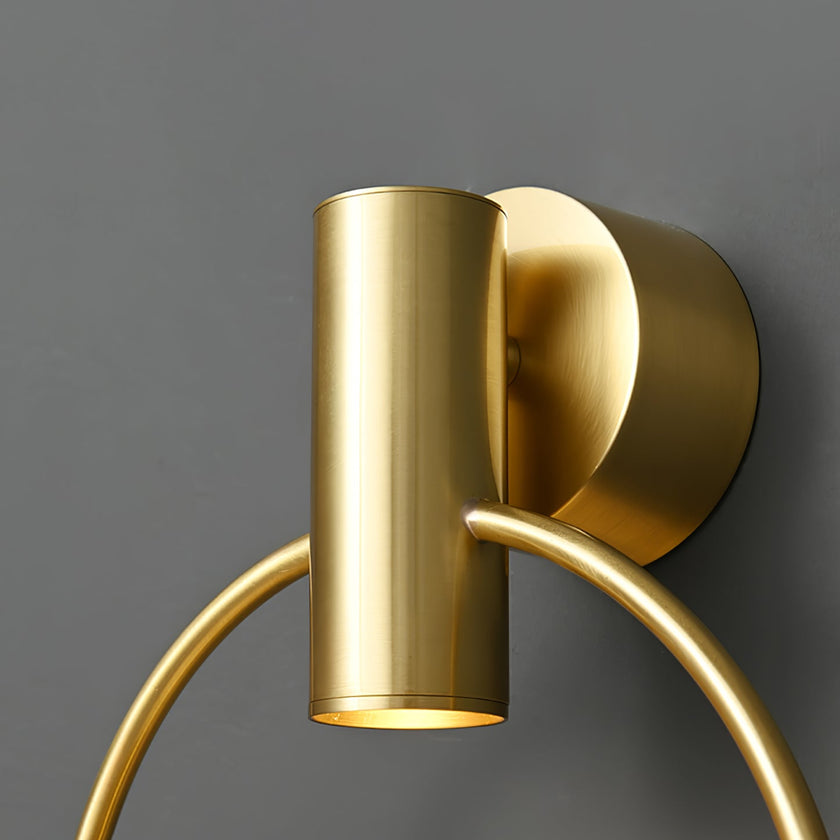 Calvrane Brass Round Wall Sconce