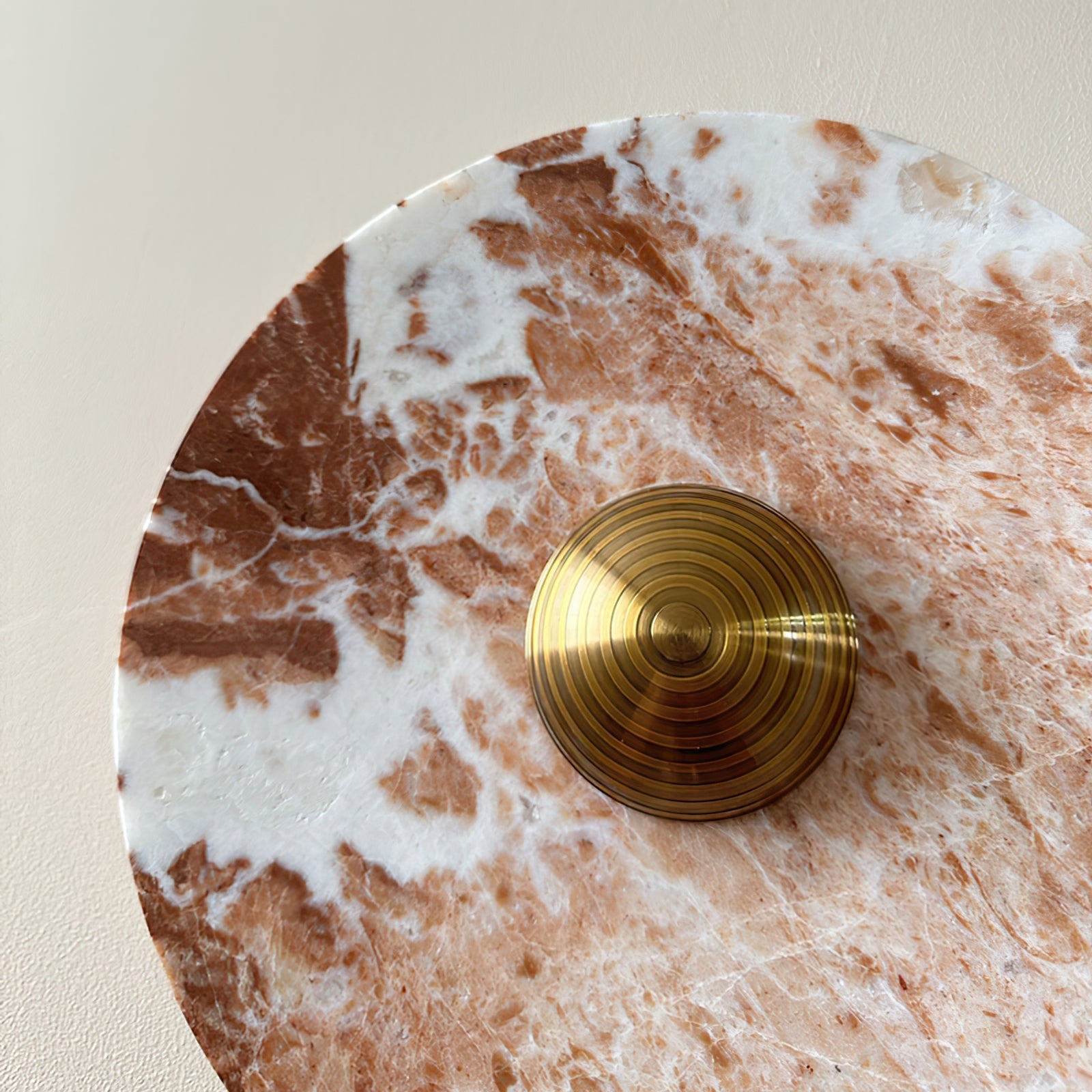 Calvrane Red Marble Round Wall Lamp