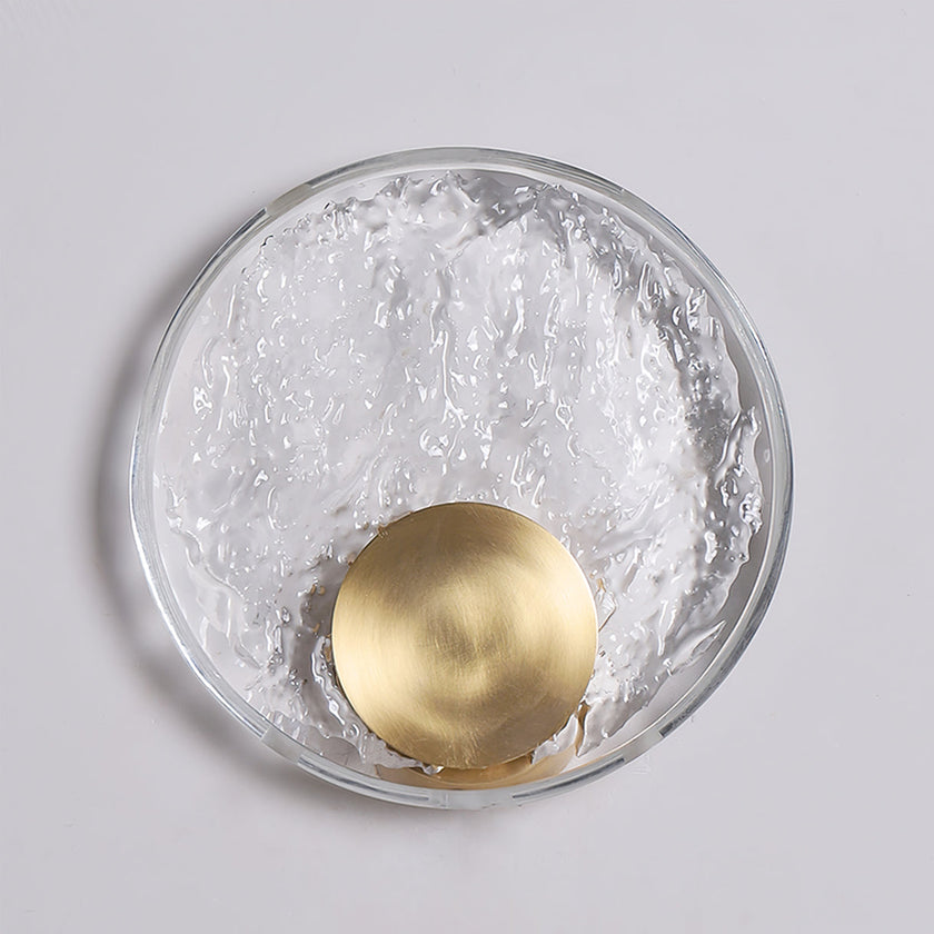 Calvrane Brass Crystal Wall Sconce