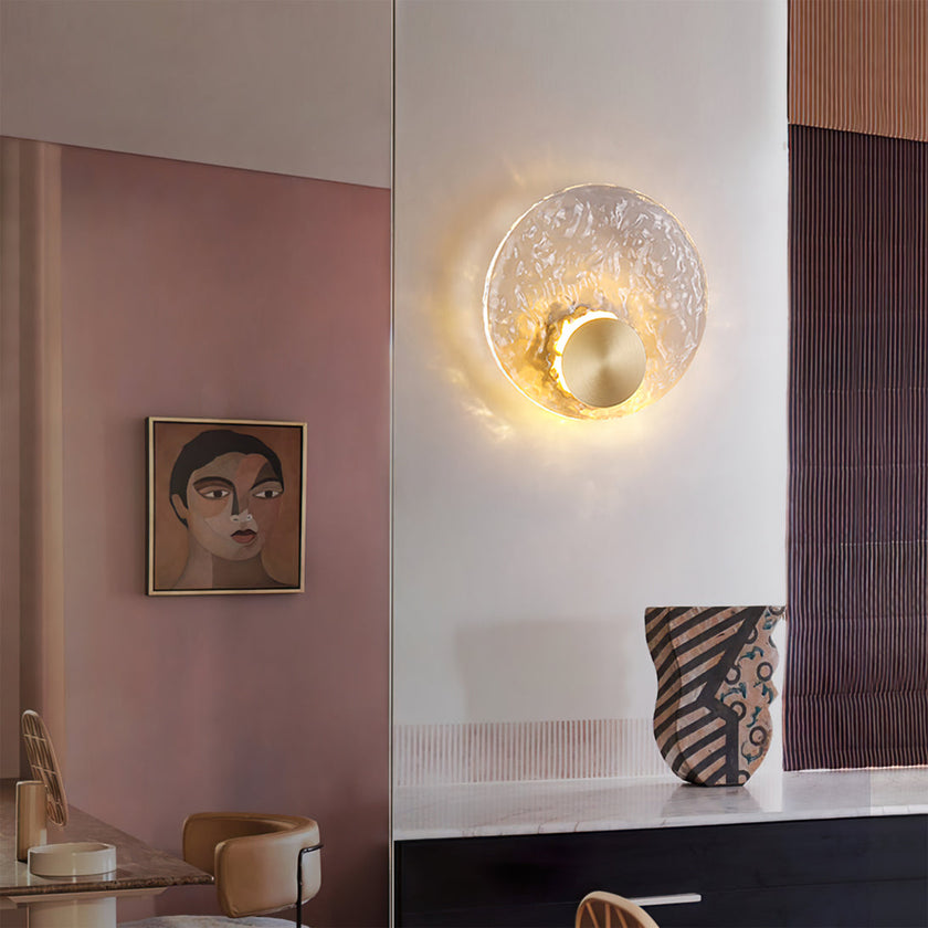 Calvrane Brass Crystal Wall Sconce