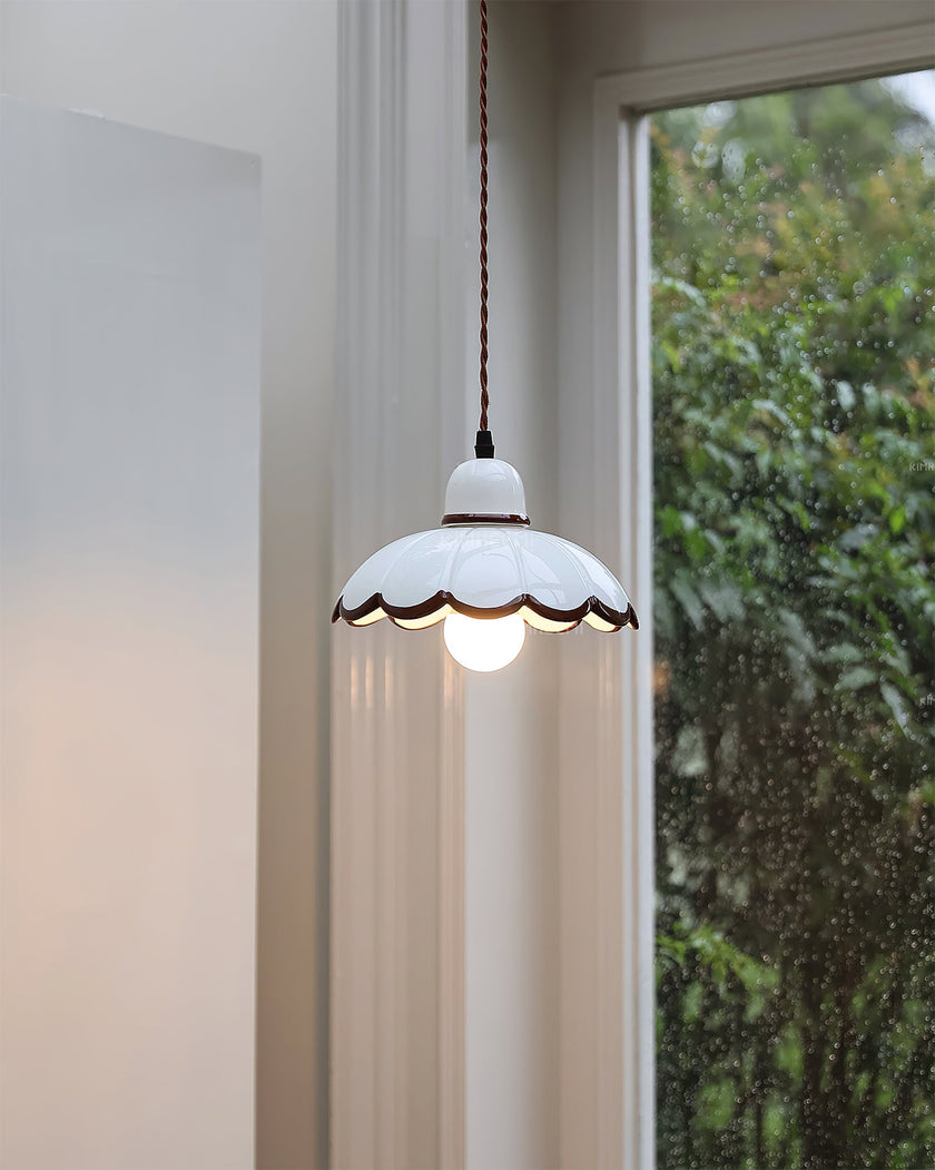 Calvrane Metal Scalloped Pendant Light