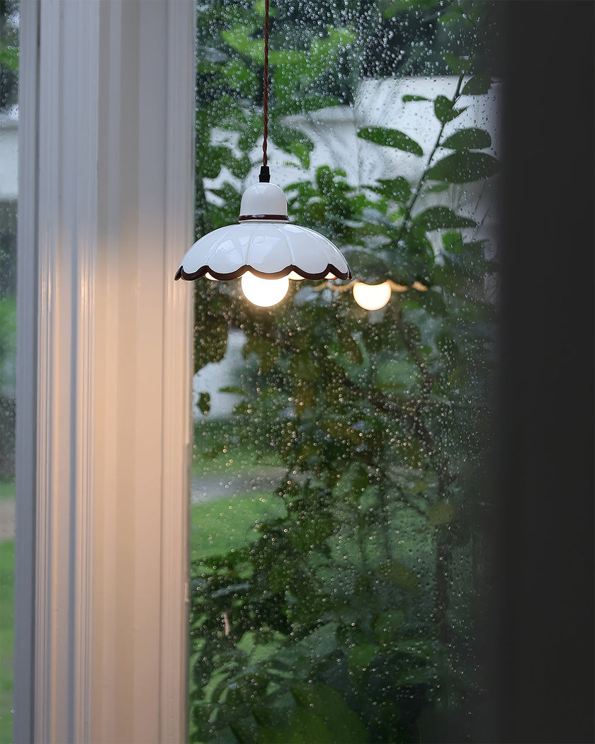 Calvrane Metal Scalloped Pendant Light