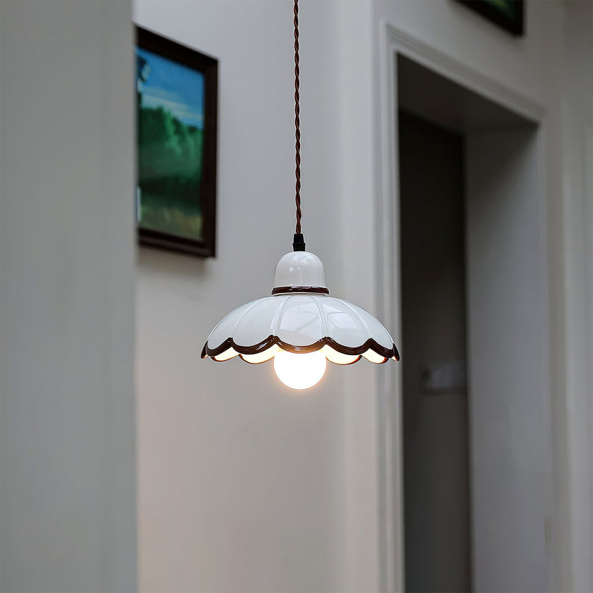 Calvrane Metal Scalloped Pendant Light